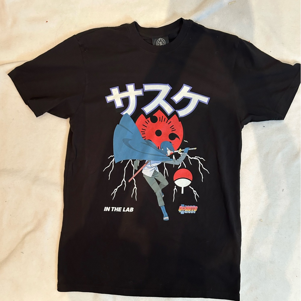 Sasuke Boruto In The Lab Black T-shirt, new, size medium